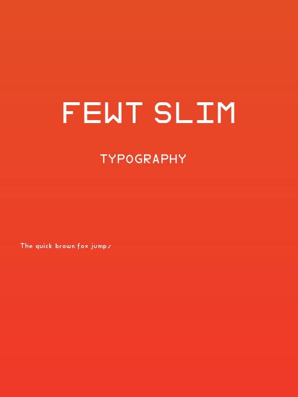 Fewt Slim Poster