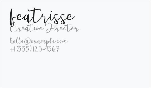 featrisse Business Card