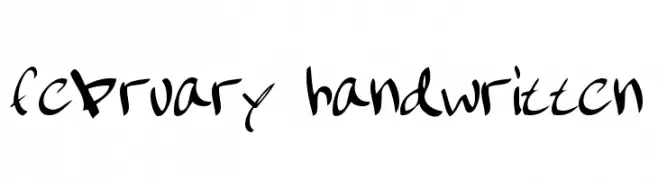 february handwritten  Скачать бесплатные шрифты