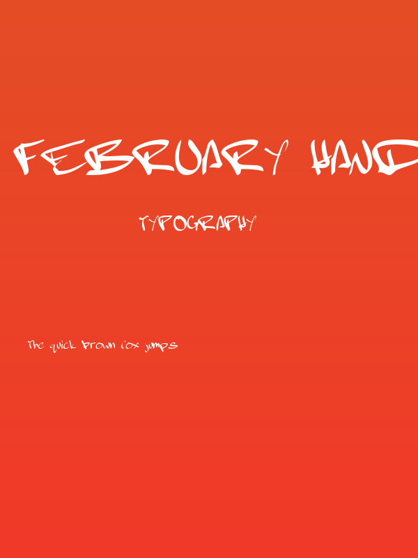 february handwritten Poster