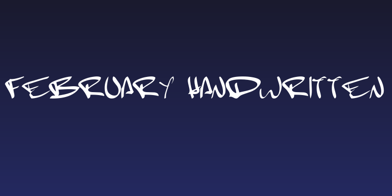 february handwritten Social Header