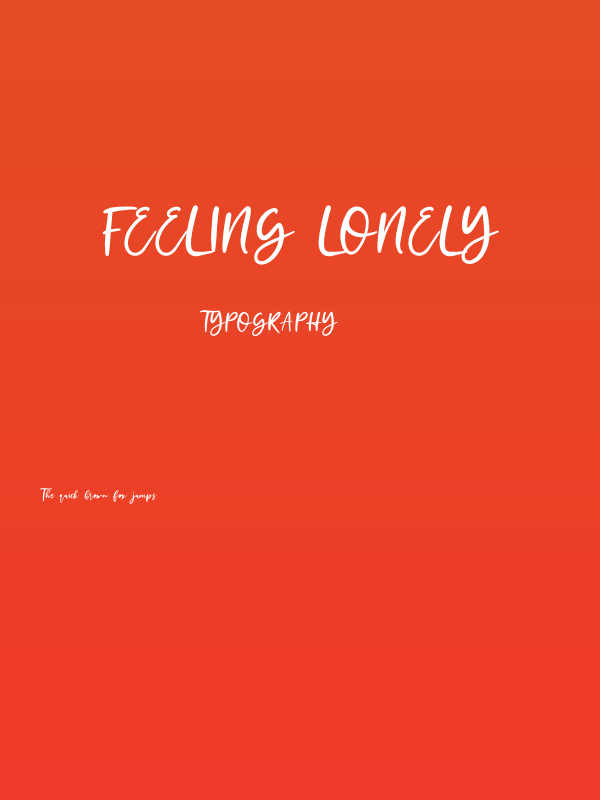 feeling lonely Poster