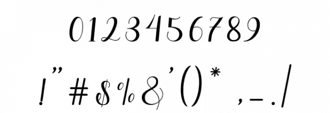 feeling Font OTHER CHARS