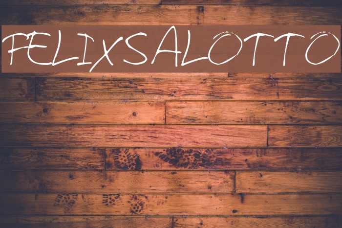 felixsalotto Font examples