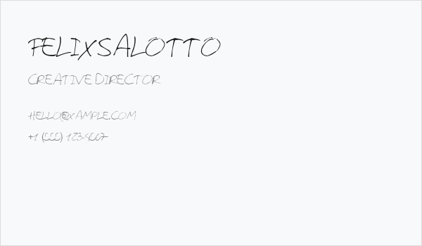 felixsalotto Business Card