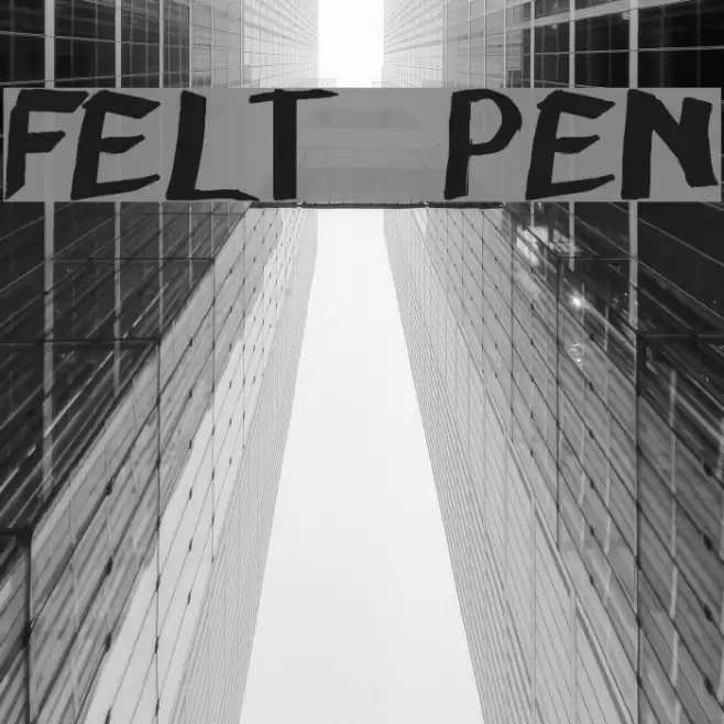 felt pen Font examples