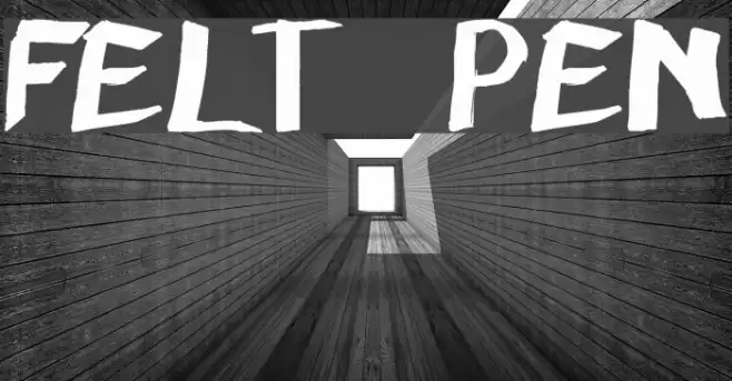 felt pen Font examples