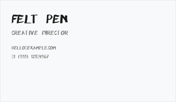 felt pen Business Card