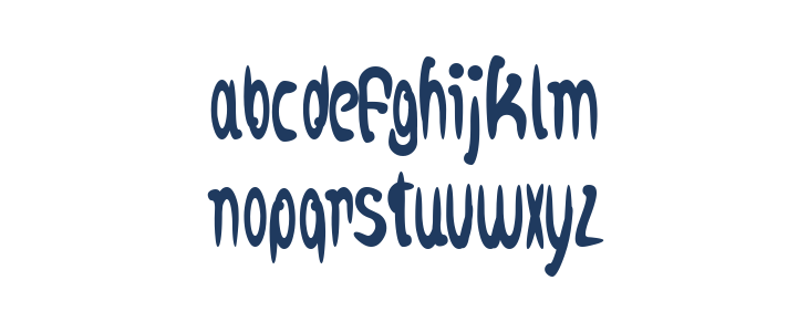 felt script  encombered Lowercase