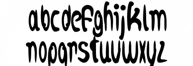 felt script encombered Caratteri MINUSCOLO