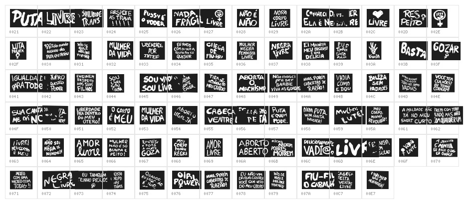 femme-Bold Character Map