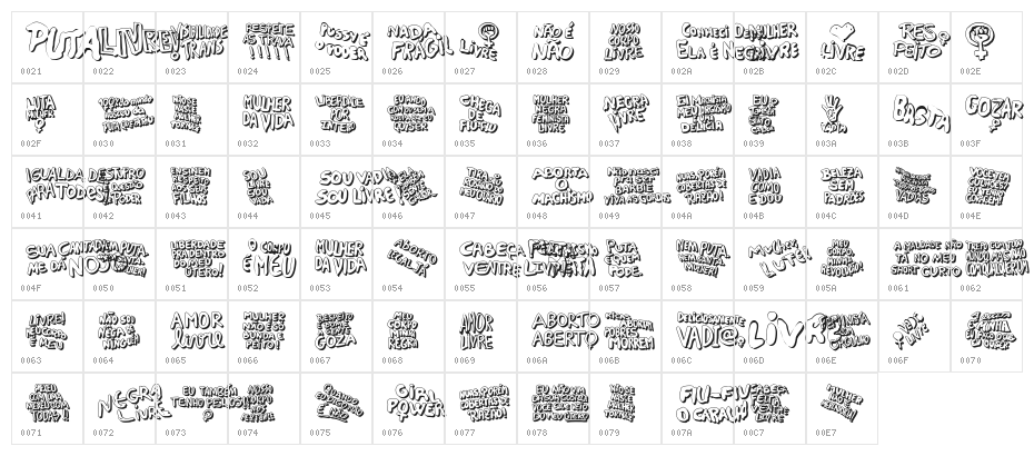 femme-Italic Character Map