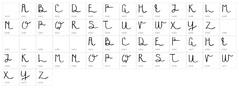 festivala-Regular Character Map