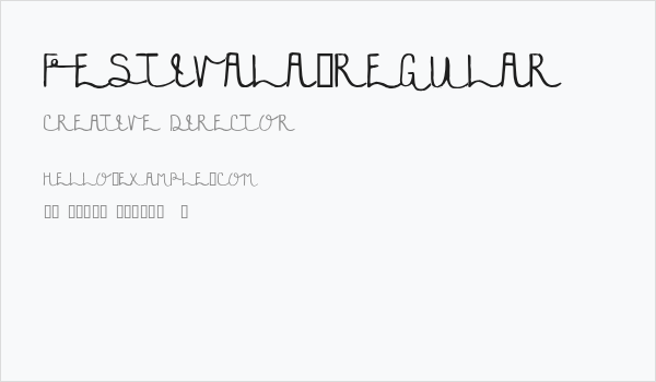 festivala-Regular Business Card