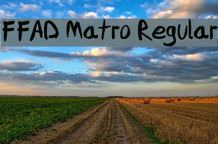 FFAD Matro Regular フォント examples