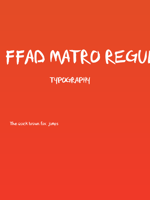 FFAD Matro Regular Poster
