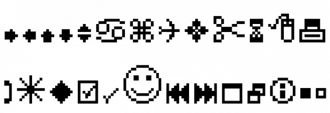 FFF Extras Schriftart Kleinbuchstaben