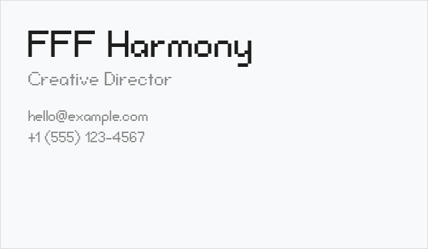 FFF Harmony Business Card