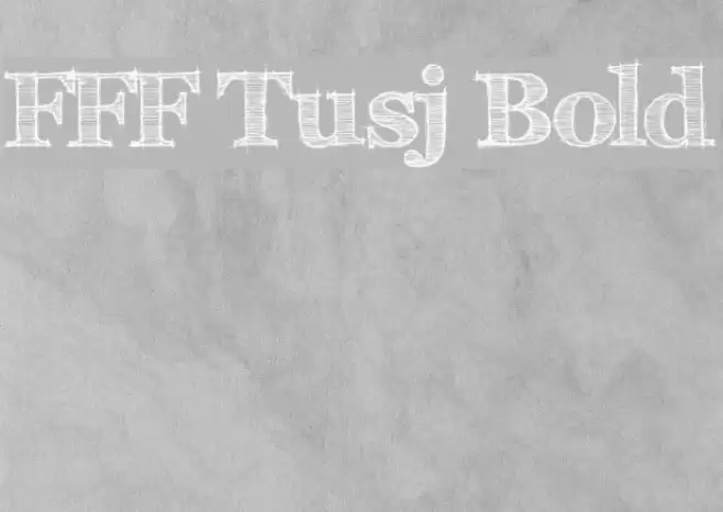FFF Tusj Bold फ़ॉन्ट examples