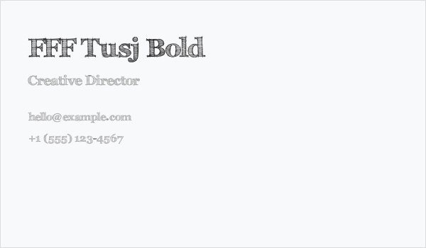 FFF Tusj Bold Business Card