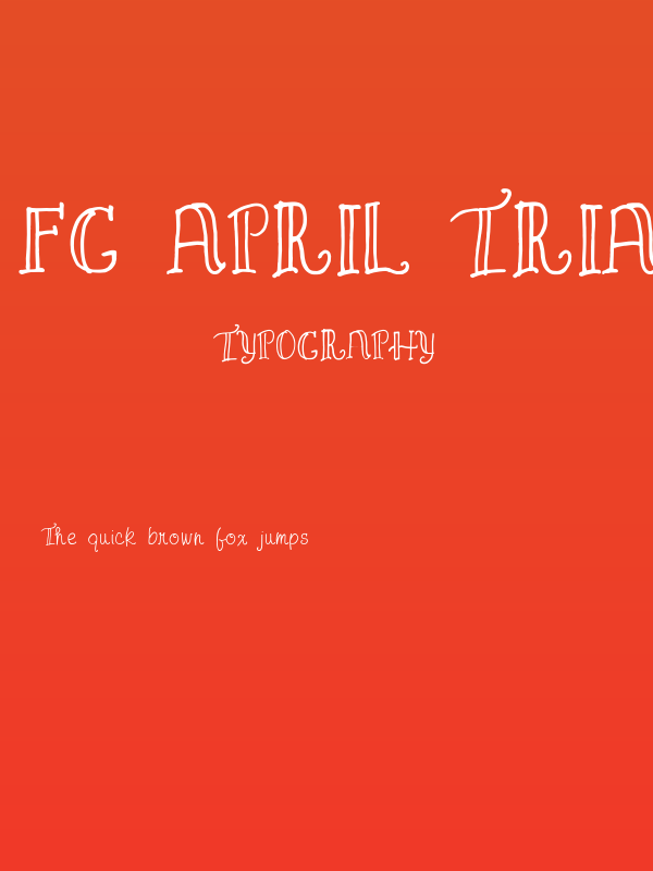 FG April Trial Poster