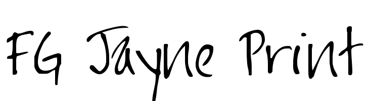 FG Jayne Print Font