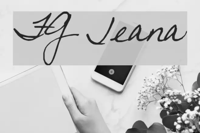 FG Jeana Font examples