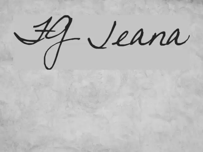 FG Jeana Font examples