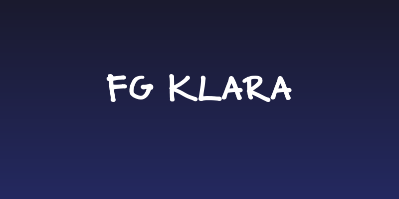 FG Klara Social Header