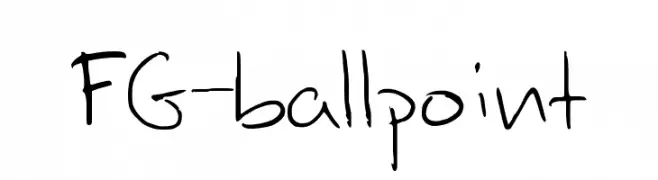FG-ballpoint  नि: शुल्क फ़ॉन्ट्स डाउनलोड