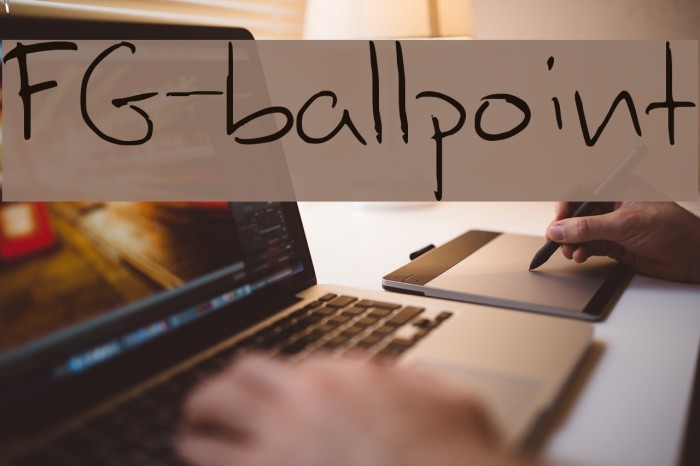 FG-ballpoint Font examples