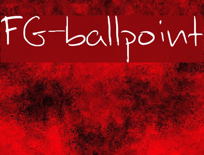 FG-ballpoint Font examples