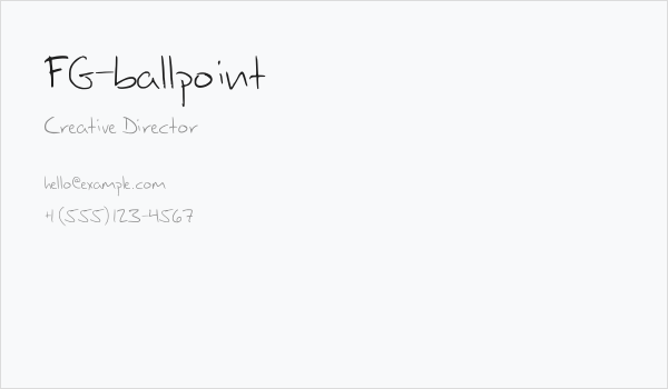 FG-ballpoint Business Card