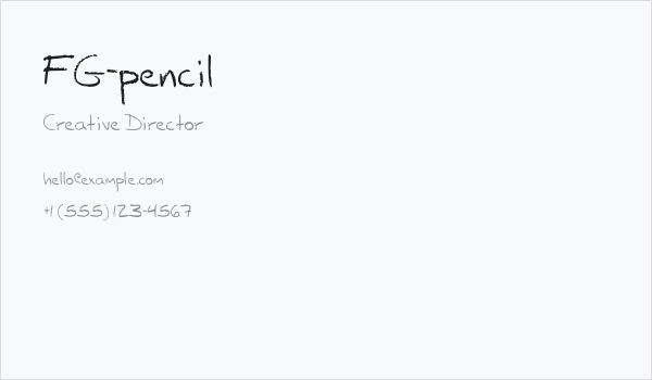 FG-pencil Business Card