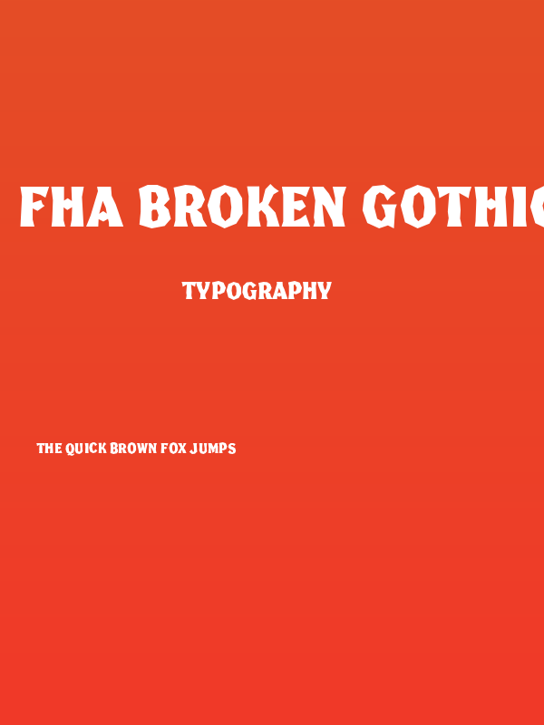 FHA Broken Gothic Kond NC Poster