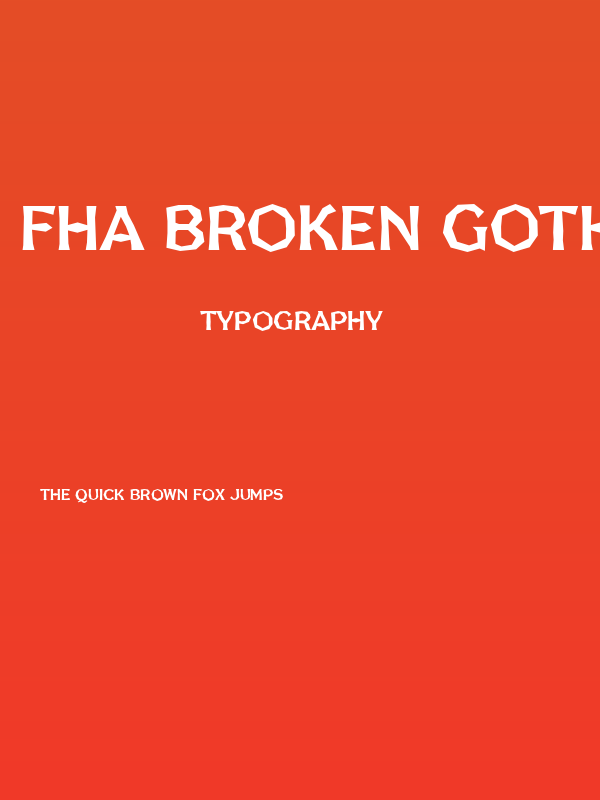 FHA Broken Gothic No1 NC Poster