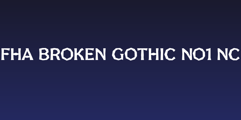 FHA Broken Gothic No1 NC Social Header
