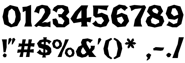 FHA Broken Gothic No2 NC Font OTHER CHARS