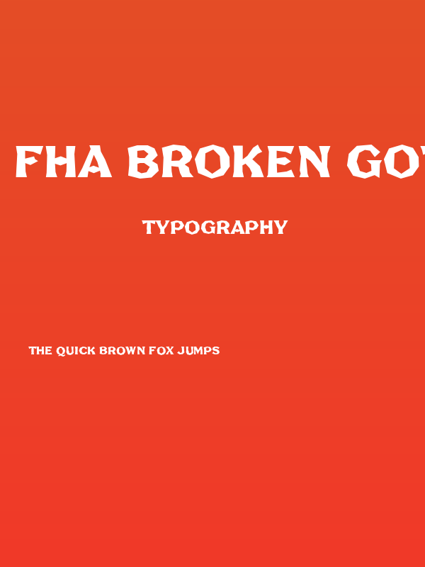 FHA Broken Gothic No2 NC Poster