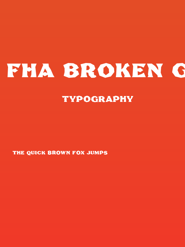 FHA Broken Gothic Poster NC Poster