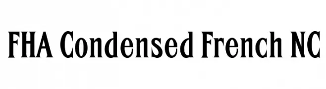 FHA Condensed French NC  免费字体下载