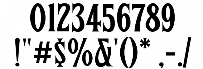 FHA Condensed French NC Font OTHER CHARS