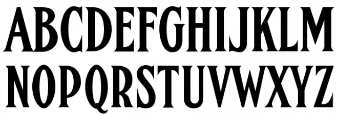 FHA Condensed French NC Fonte MAIÚSCULAS