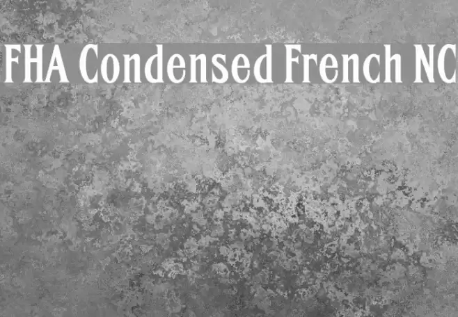 FHA Condensed French NC Font examples