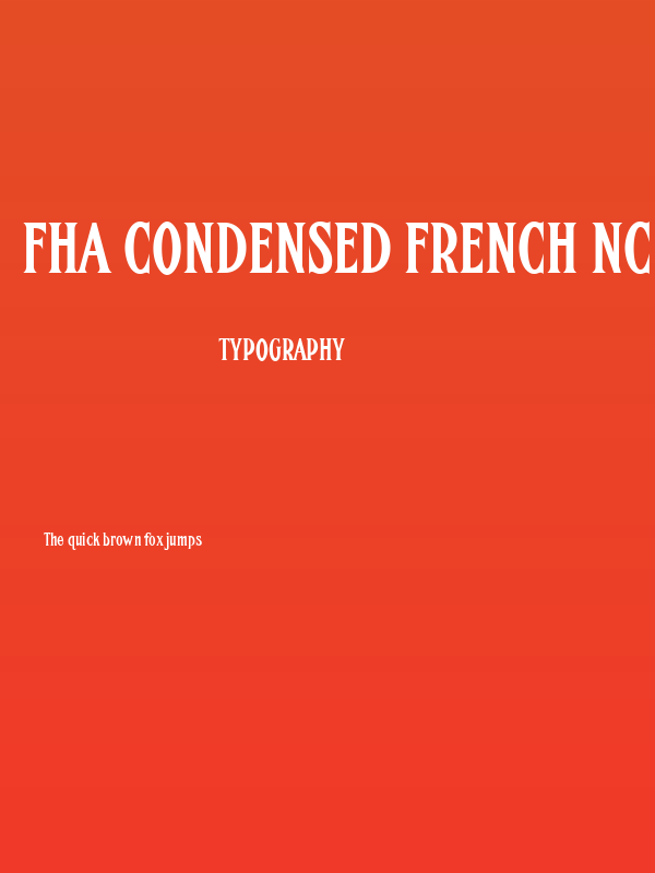 FHA Condensed French NC Poster