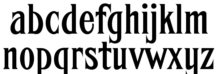 FHA Condensed French NC Font LOWERCASE