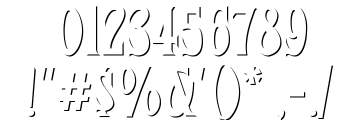 FHA Condensed French Shade NC Font OTHER CHARS