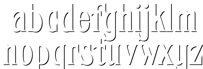 FHA Condensed French Shade NC Font LOWERCASE