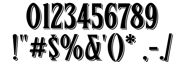 FHA Condensed French Shaded NC Font OTHER CHARS
