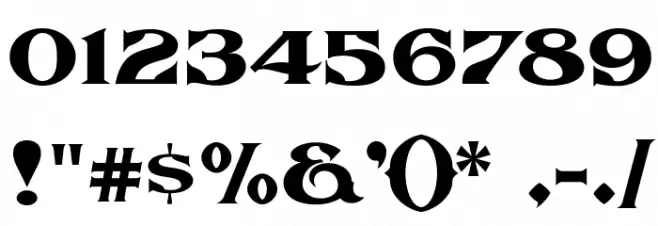 FHA Eccentric French Normal Font OTHER CHARS
